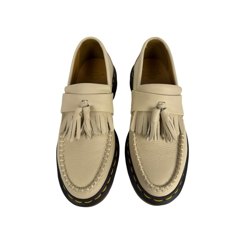 Dr. Martens Adrian Tassel Loafers Womens 5 Parchment Beige Leather 22760292